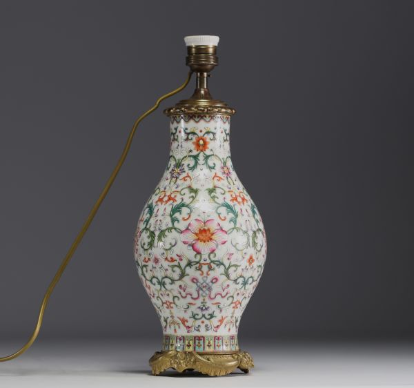 China - Famille rose porcelain vase, Republic period.