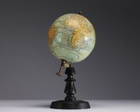 J. Forest, Paris - Globe, black turned wood base, circa 1908.