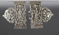 Solid silver belt buckle, 18th century Dutch work.
