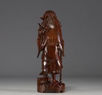China - Sage, boxwood sculpture, 19th century.