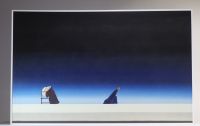 Pascal LECOCQ (1958- ) ‘Départ’ Large oil on canvas.