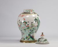 Grande potiche couverte, famille verte, époque Qing (1644-1912)