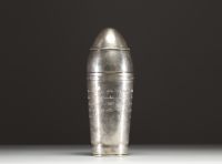 Silver-plated metal shaker, Italy, circa 1950.