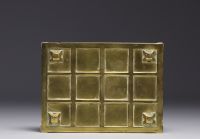 ERHARD & SÖHNE - Brass box with Egyptian motifs, circa 1920-30.