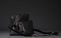 Louis VUITTON - Daytona Reporter shoulder bag, graphite checkerboard pattern.