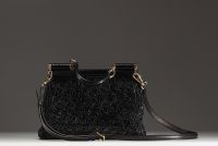 DOLCE & GABBANA - ‘Miss Sicily - Sicilian Raffia’ Handbag and shoulder strap, black crochet edition.