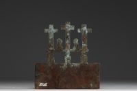 Africa DRC - Bakongo, Nkangi cross in copper alloy.