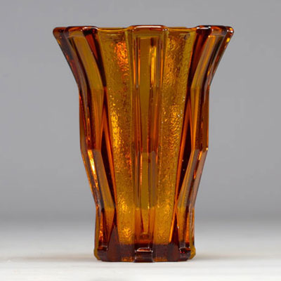 Vase Scailmont, ambré, Art Déco 1930-1935