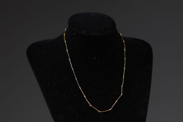 Bjorn WECKSTROM - Collier moderniste en or jaune 18k, poinçon W pour Weckstrom, Laponia, marqué Finland.