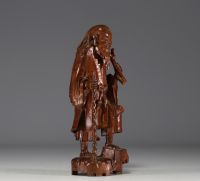 China - Sage, boxwood sculpture, 19th century.