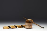 Japon - Ensembles fumeur netsuke et pipe, période Meiji