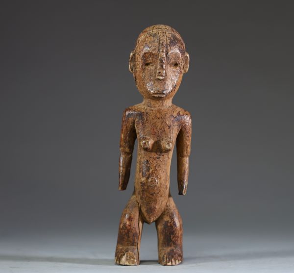 Afrique RDC - Statuette Ngbaka en bois sculpté, Congo RDC, début XXème.