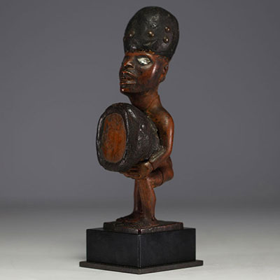 Afrique RDC - Rare fétiche Bas-Congo charge magique, époque XIXème