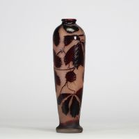 Cristallerie de Wadgassen, Villeroy & Boch Edmund Rigot Vase en verre gravé à l’acide Vers 1900-1920.