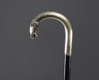 Alpacca cane with horse head motif.