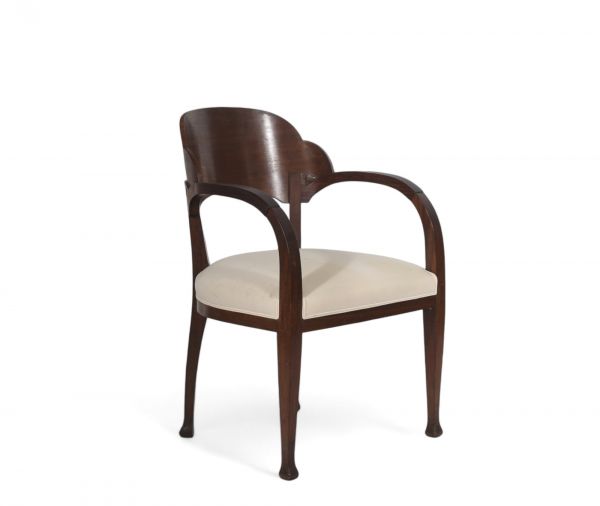 Henry VAN DE VELDE (1863-1957) Mahogany armchair model ‘Arnold Esche, Lauterbach’, c. 1908.