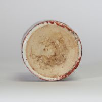 Porte-pinceaux chinois en porcelaine à imitation bois et cartouches calligraphiés, XIXe siècle