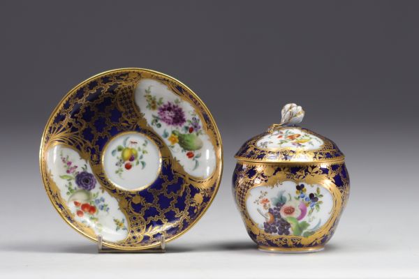 MARCOLINI, Sugar bowl in Meissen porcelain.