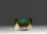 Flavio POLI (1900-1984) Sommerso multi-layered glass pocket, Murano, circa 1960-70.