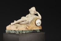 Claude-Michel CLODION (d'après) Rare pendule en marbre 