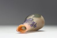 Émile GALLÉ (1846-1904) Acid-etched multi-layered glass vase decorated with anemones, signed.