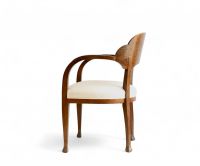 Henry VAN DE VELDE (1863-1957) Mahogany and mahogany veneer armchair, model created in 1908.