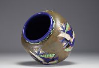 Charles CATTEAU (1880-1966) Grés Keramis à décor d'hirondelles (D.1448)