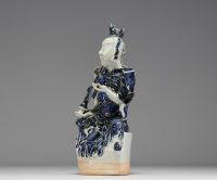 China - Divinity in blue-white porcelain, Ming period