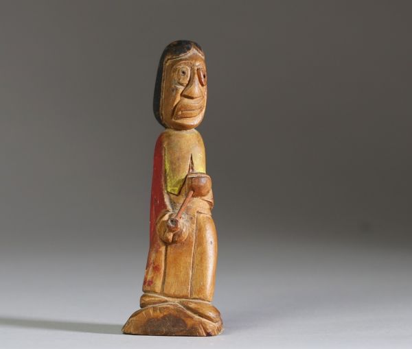 Poupée Haida probablement, figure chamanique, Amérique du Nord, XIXème.