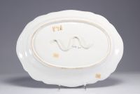 Meissen large porcelain dinner plate decorated with birds on a white background