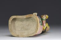 China - Statue of a Dignitary in glazed terracotta.