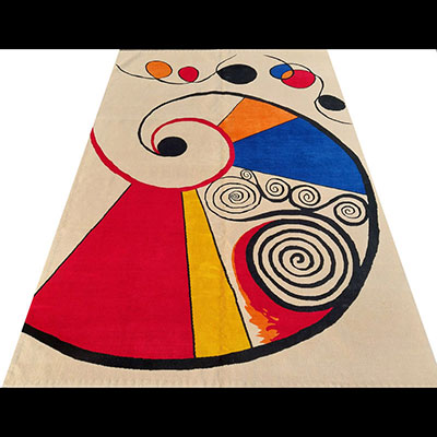 Alexander CALDER (1898-1976) According to - Hand-knotted Merino wool rug, 300/200cm.
