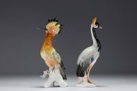 Manufacture Karl ENS - SAXE - Volatiles en porcelaine émaillée polychrome