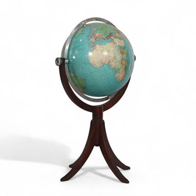 Paul Oestergaard pour Colombus  - Globe terrestre de bibliothèque , vers 1930