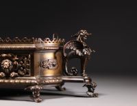 Jardinière de table en bronze d'époque Napoléon III,  XIXe siècle.