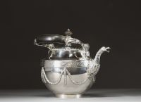 Théière en argent massif de style Empire, poinçon La Haye, Pays-Bas, 1794.