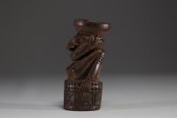 Papouasie Nouvelle Guinée - Mortier à bétel en bois sculpté, embouchure du fleuve Sépik.