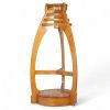 Attribué à Paul Saintenoy (1861–1952) Imposante sellette en bois clair – Unique vestige du stand des amidons Remy, Exposition internationale de Liège, 1905  Cette sellette monumentale en bois clair constitue un témoignage exceptionnel du stand des amidons Remy, présenté lors de l’Exposition internationale de Liège en 1905. À ce jour, elle est le seul élément connu ayant survécu de cet ensemble, do