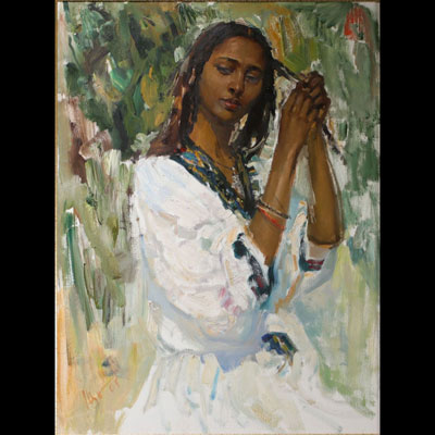 Tesfae ATSBEKHA (1970- ) Ethiopian painter, 