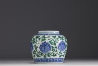 China - Porcelain pot with floral decoration from the 18th century.