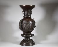 Japon - Vase en bonze