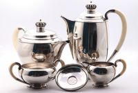 Axel SOLOMONSEN (20th century) Solid silver coffee service, hallmarked 925.