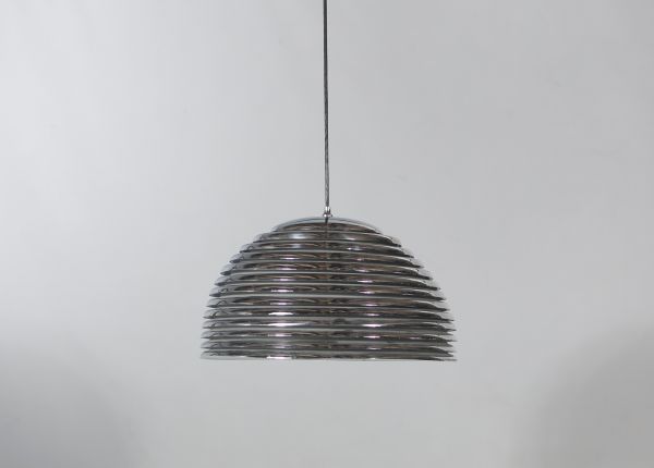 Kazuo MOTOZAWA (1945- ) for Staff - Large chrome-plated metal ‘Saturne’ chandelier, 1972.