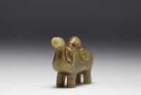 China - Very rare and exceptional celadon jade elephant, SHANG dynasty.