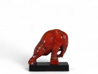 Guido Cacciapuoti - Éléphant en terre cuite vernissé mat édition A. G. Bertini - Italie 1930.