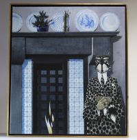 Robert KETELSLEGERS (1939- ) ‘Léopard d'intérieur’ Oil on canvas.