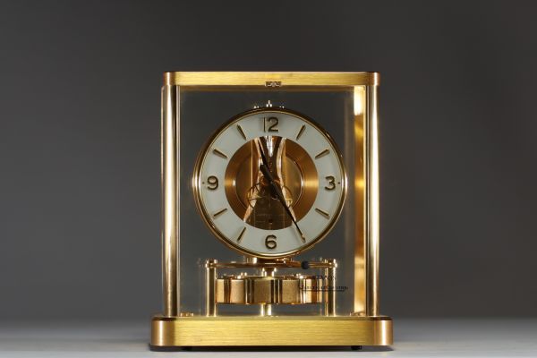 Jaeger-LeCoultre - Atmos ‘Hermès’ perpetual movement clock, gilded brass cage.