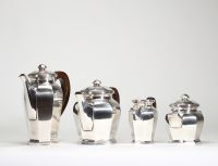 SERVICE À CAFÉ ART DÉCO EN ARGENT MASSIF, VERS 1930