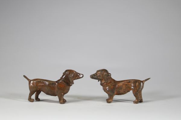 Pierre CHENET (né en 1922) – Couple de chiens 