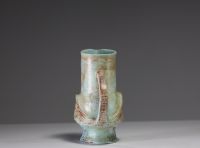 Marcel GUILLOT (1910-1985) Glazed ceramic ‘Hibou’ jug, circa 1950, signed under the base.